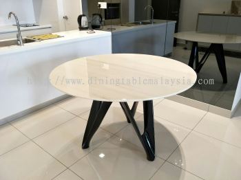Modern Marble Dining Table - Sivec White Marble