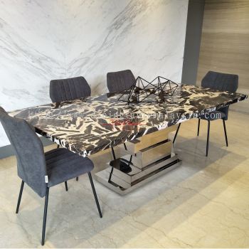 Majestic Dining Table | Tiger Eye | 8 Seaters
