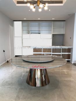 Majestic Marble Dining Table | Palisandro | 10 Seaters