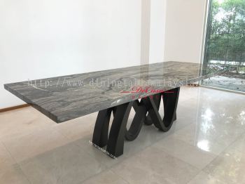 Luxury Italian Marble Dining Table | Arabescato Orobico | 10 Seaters