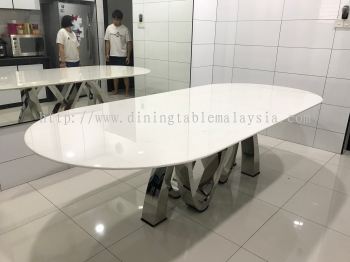 Dining Table | 10 Seater | White Marble