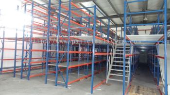 Heavy Duty Shelving with Mezzanine Floor