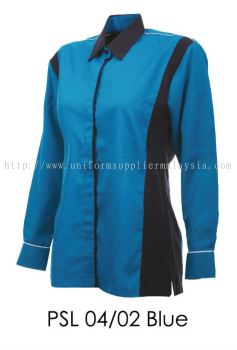 PSL 04 02 Blue Ladies Corporate Shirt