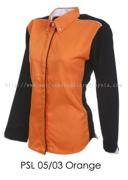 PSL 05 03 Orange Ladies Corporate Shirt