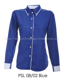 PSL 08 02 Blue Ladies Corporate Shirt