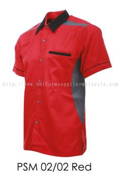 PSM 02 02 Red Unisex Corporate Shirt