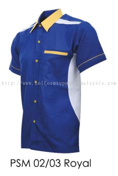 PSM 02 03 Royal Blue Unisex Corporate Shirt