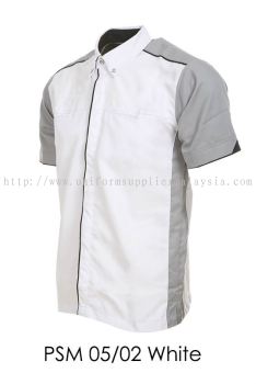 PSM 05 02 White Unisex Corporate Shirt