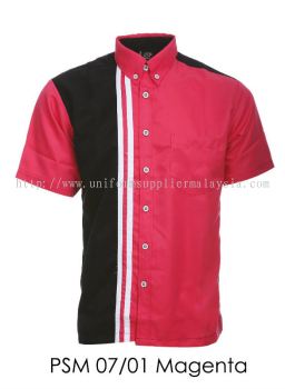 PSM 07 01 Magenta Unisex Corporate Shirt