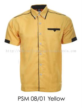 PSM 08 01 Yellow Unisex Corporate Shirt