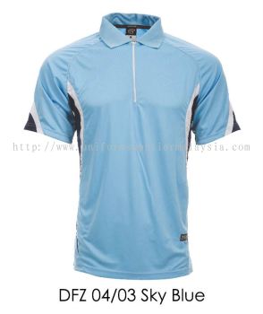 DFZ 04 03 Sky Blue Collar T Shirt