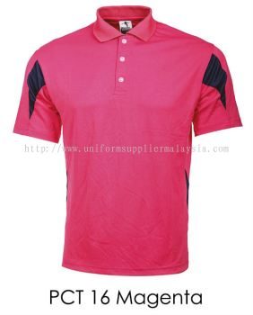 PCT 16 Magenta Collar T Shirt