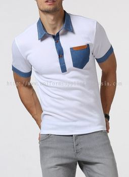 Denim Custom Polo T Shirt