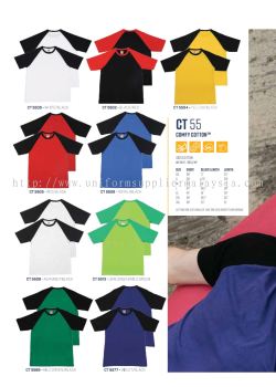 CT55 Roundneck T Shirt Cotton Raglan