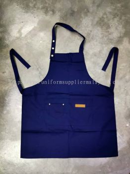 Cotton Apron Navy Blue