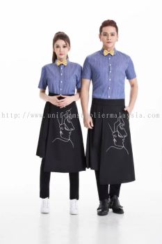 F&B Stylish Fashion Uniform for Cafe and Bar Restaurants