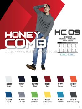 Oren HC09 Baju Cotton Polo Tee Unisex Long Sleeve