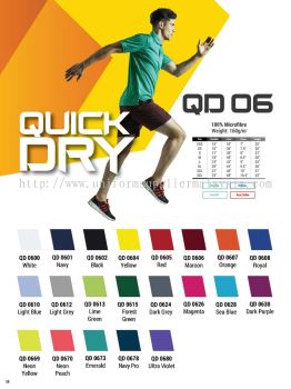 Oren QD06 Baju Collar Microfibre QuickDri Unisex