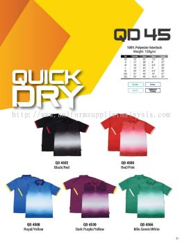 Oren QD45 Baju Collar Microfibre QuickDri Unisex