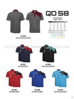 Oren QD58 Baju Collar Microfibre QuickDri Unisex