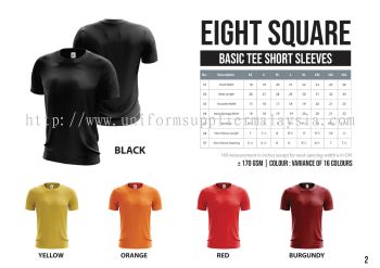 EIGHTSQUARE Cotton Adults Roundneck T Shirt S.Sleeve 1