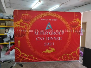 Tension Fabric Backdrop for CNY Dinner