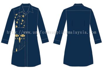 Batik Uniform Design-2024-B-3 Muslimah Shirt F1