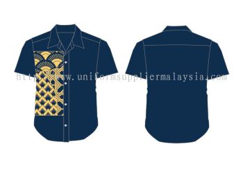 Batik Uniform Design-2024-B-4 Short Sleeve Shirt F1