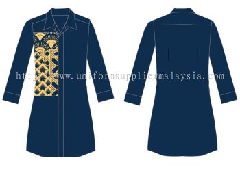 Batik Uniform Design-2024-B-4 Muslimah Shirt F1