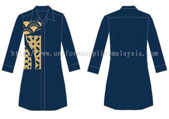 Batik Uniform Design-2024-B-5 Muslimah Shirt F1