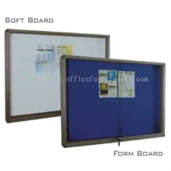 SLIDING GLASS DOOR OFFICE NOTICE BOARD (ALUMINIUM FRAME) -  notice board rawang | notice board bandar botanic | notice board bandar bukit raja