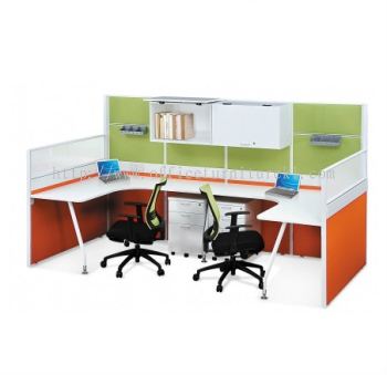 CLUSTER OF 2 OFFICE PARTITION WORKSTATION - Partition Workstation Plaza Arkadia | Partition Workstation Sungai Besi | Partition Workstation Jalan P.Ramlee