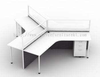 CLUSTER OF 3 OFFICE PARTITION WORKSTATION - Partition Workstation Taman Perindustrian Subang | Partition Workstation Puchong | Partition Workstation Bandar Sri Permaisuri