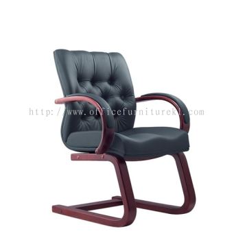 VISITOR DIRECTOR CHAIR | LEATHER OFFICE CHAIR PANDAN INDAH SELANGOR