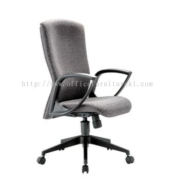 IKENO MEDIUM BACK STANDARD CHAIR | FABRIC OFFICE CHAIR ALOR GAJAH MELAKA