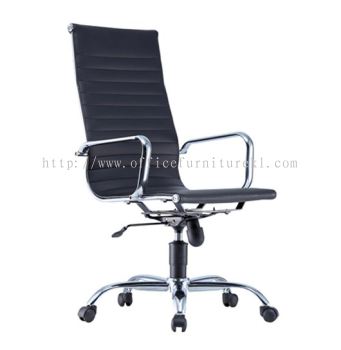 HIGH BACK EXECUTIVE CHAIR | LEATHER OFFICE CHAIR GOMBAK KL