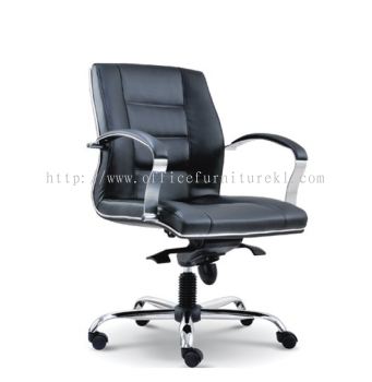 LOW BACK DIRECTOR CHAIR | LEATHER OFFICE CHAIR KELANA JAYA SELANGOR