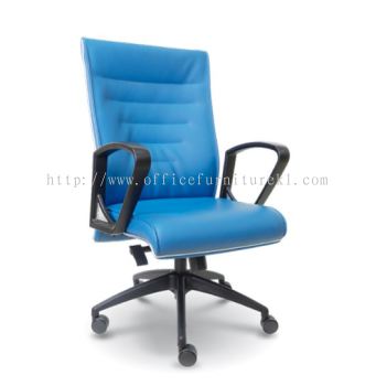 MEDIUM BACK EXECUTIVE CHAIR | LEATHER OFFICE CHAIR GOMBAK KL