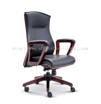 MEDIUM BACK DIRECTOR CHAIR | LEATHER OFFICE CHAIR SRI HARTAMAS KL