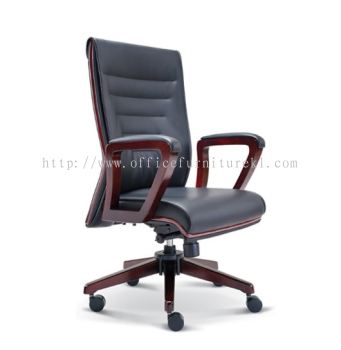 MEDIUM BACK DIRECTOR CHAIR | LEATHER OFFICE CHAIR CYBERJAYA WP