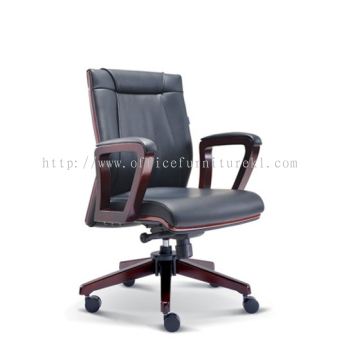 LOW BACK DIRECTOR CHAIR | LEATHER OFFICE CHAIR SUNGAI BESI KL