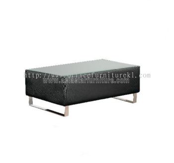 MOZZ RECTANGULAR COFFEE TABLE C/W CHROME METAL BASE ACL 9009 5T