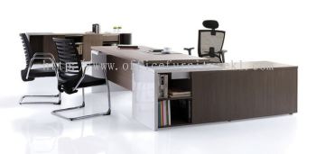 MATIC EXECUTIVE DIRECTOR OFFICE TABLE WITH SIDE OFFICE CABINET (41THK mm)