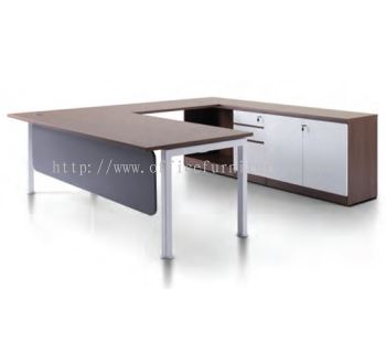 JAMEX EXECUTIVE L SHAPE MANAGER OFFICE TABLE WITH LOW OFFICE CABINET