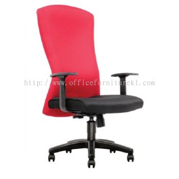 CHERRY HIGH BACK STANDARD CHAIR | FABRIC OFFICE CHAIR GLENMARIE SELANGOR