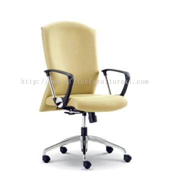 MEDIUM BACK EXECUTIVE CHAIR | LEATHER OFFICE CHAIR BUKIT RAJA SELANGOR