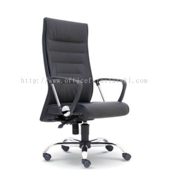 HIGH BACK DIRECTOR CHAIR | LEATHER OFFICE CHAIR DAMANSARA PJ SELANGOR