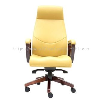 AMBER DIRECTOR HIGH BACK LEATHER OFFICE CHAIR - Top 10 Promotion Wooden Director Office Chair | Wooden Director Office Chair The Link KL | Wooden Director Office Chair Bangsar South | Wooden Director Office Chair Seputih 