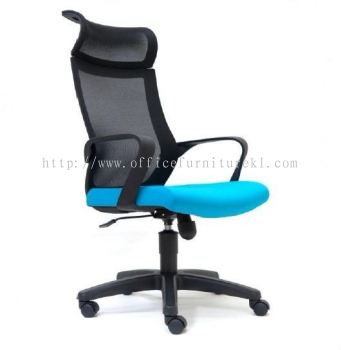 HIGH BACK ERGONOMIC CHAIR | MESH OFFICE CHAIR NILAI N.SEMBILAN