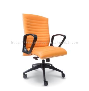 MEDIUM BACK EXECUTIVE CHAIR | LEATHER OFFICE CHAIR SETIA ALAM SELANGOR